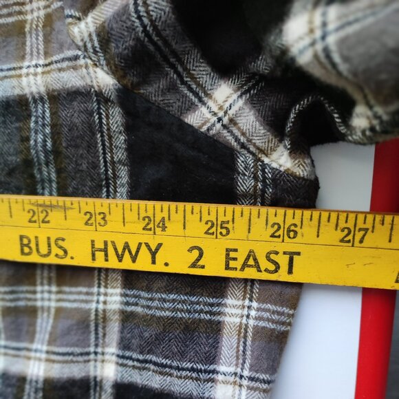 Red Head casual button down flannel shirt brown grey plaid men's size 2XLT - Picture 8 of 10